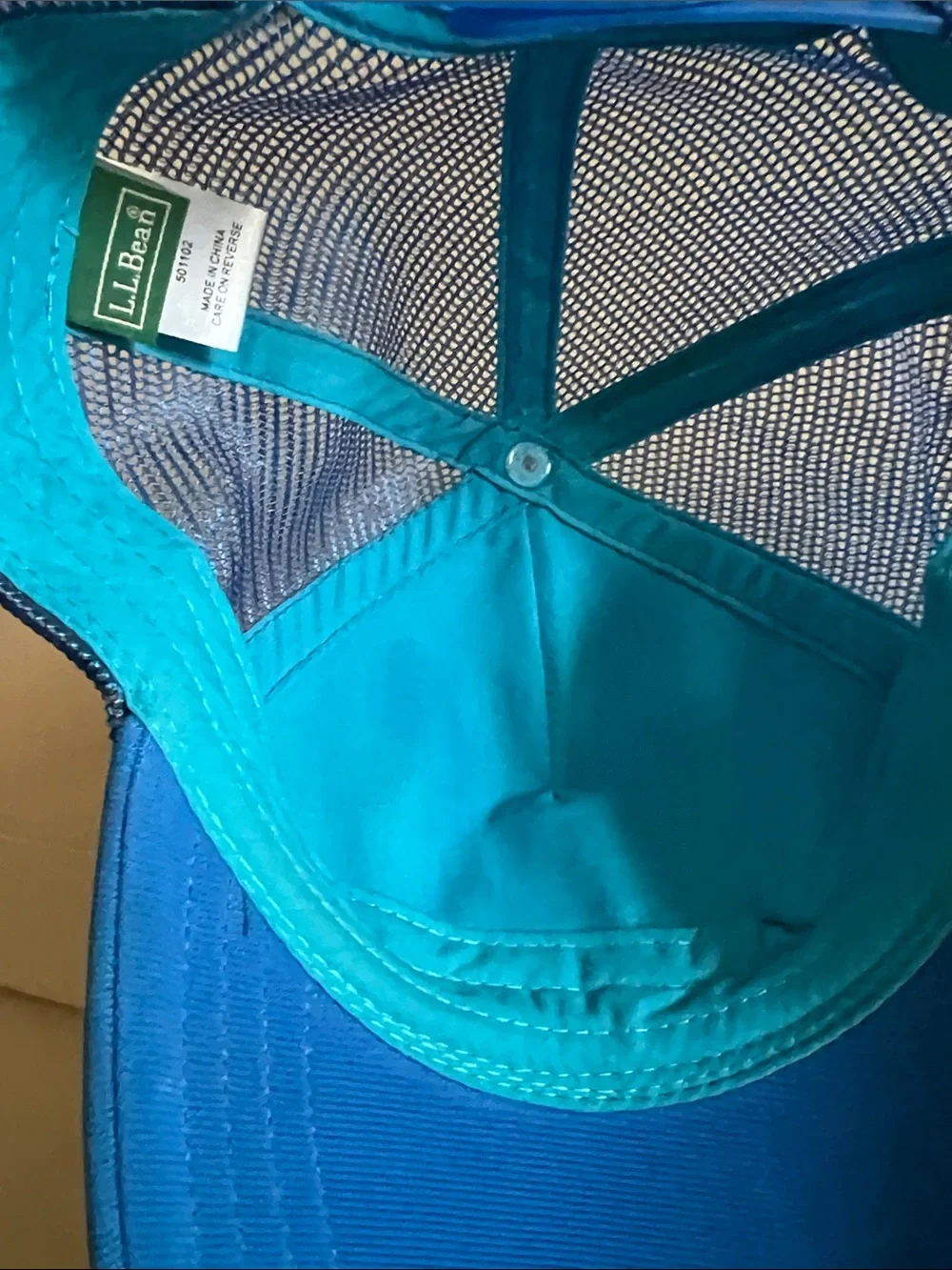 Teal and Blue all Bean Outdoor-scape Baseball Cap